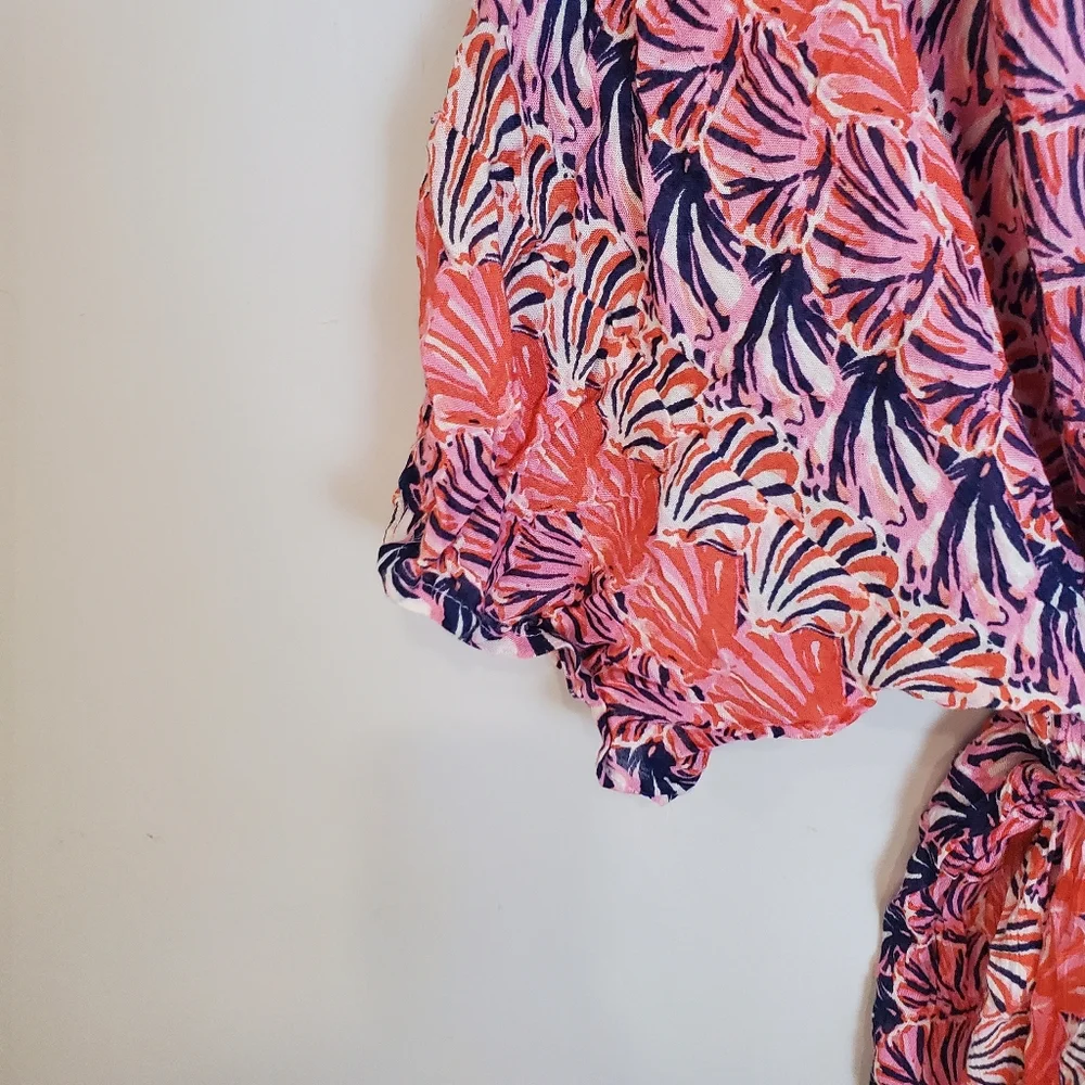 Simply Southern Scallop Shell Kimono Beach Cover-up Size S/M NWT